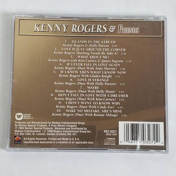 Kenny Rogers – Kenny Rogers & Friends (1999 CD, Warner Special) - Picture 5 of 5